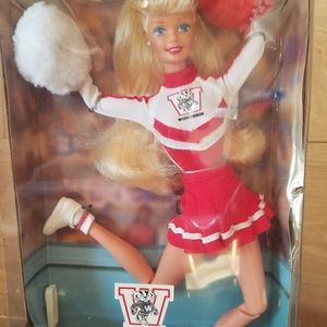Mint 1996 U of Wisconsin Cheerleader Barbie Doll